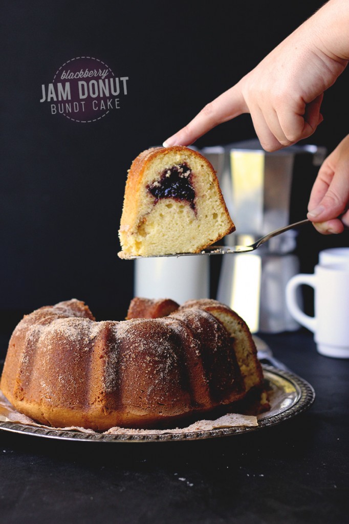 Blackberry Jam Donut Bundt Cake