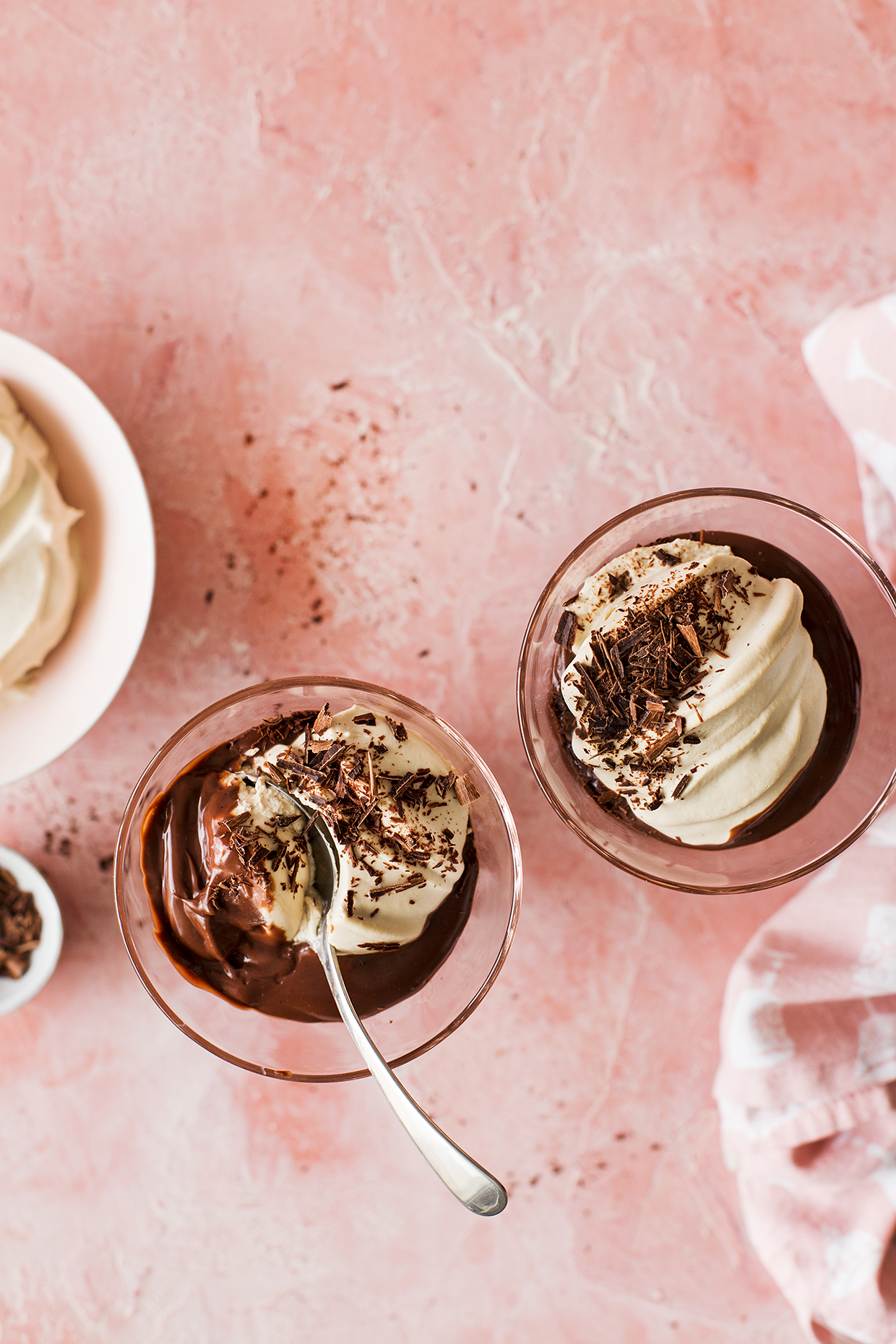 Chocolate Pudding with Espresso Whipped Cream