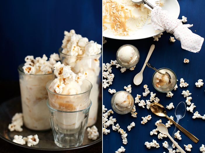 Caramel Popcorn Ice Cream with Cashews - hungrygirlporvida.com