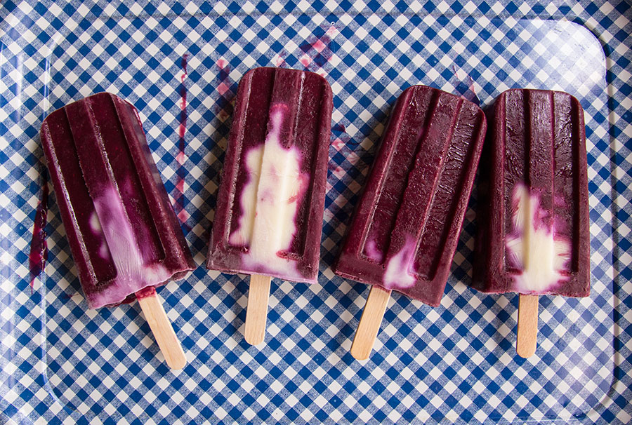 Blueberry Froyo Ice Pops