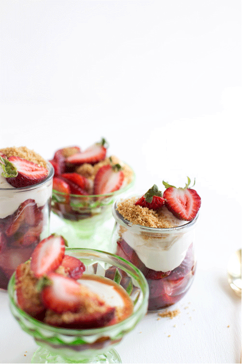 Super Easy Strawberries & Cream with Sherry Vinegar