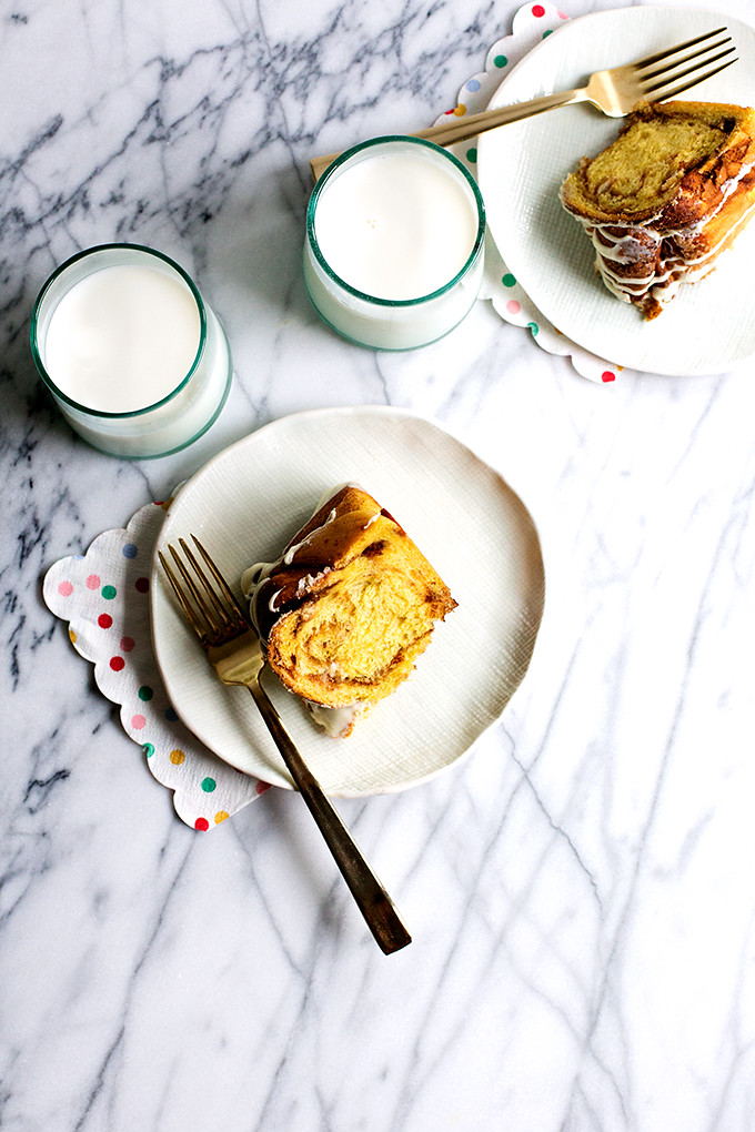 Braided Cinnamon Swirl and White Chocolate Pumpkin Bread by @cindyr
