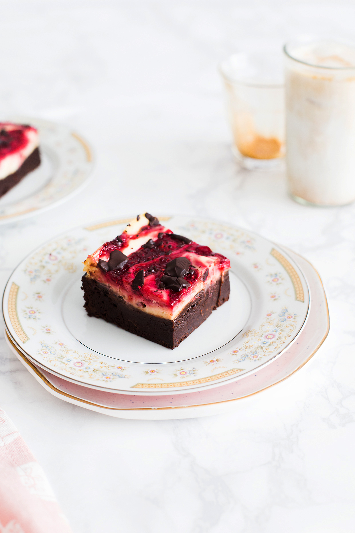 Fudgy Raspberry Cheesecake Brownies