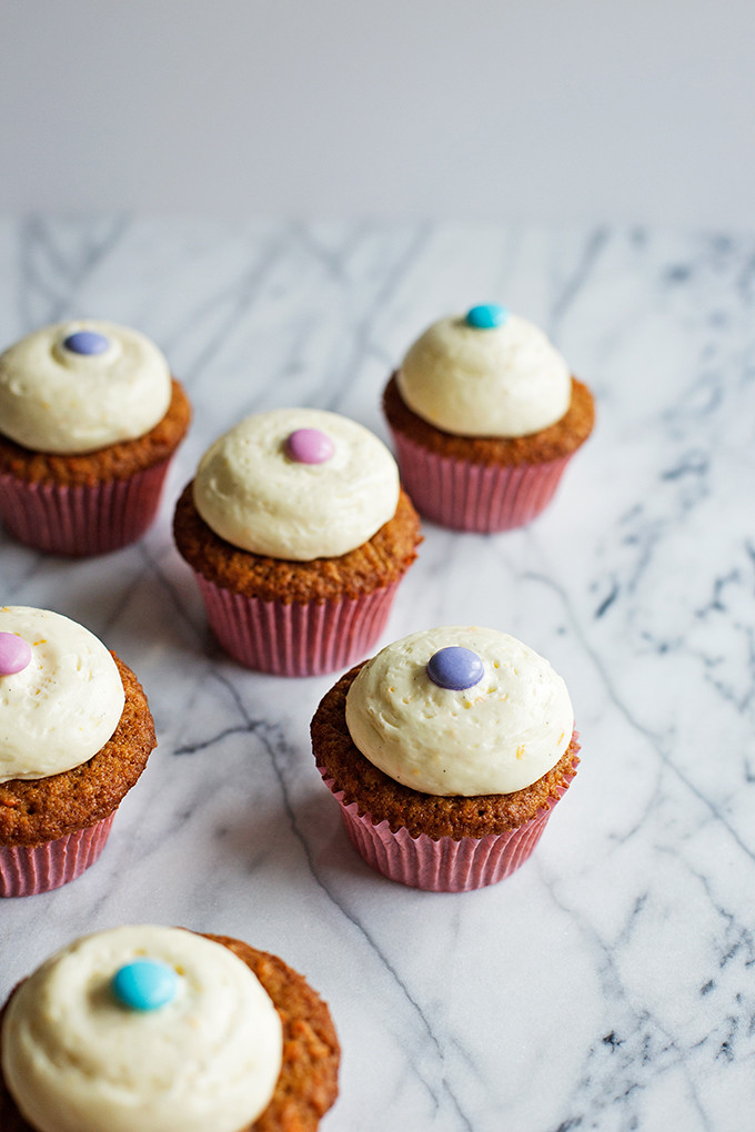 Carrot  Cupcakes with Orange & Vanilla Bean Cream Cheese Frosting