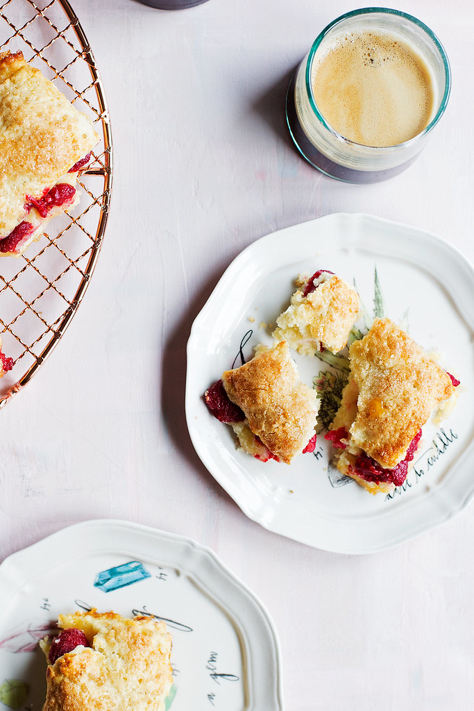 Raspberry Sandwich Scones